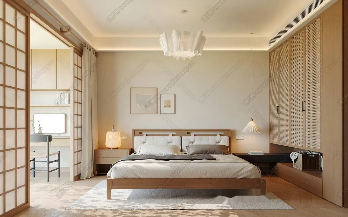 Cozy Bedroom 3D Model – 1913 – VRAY Render
