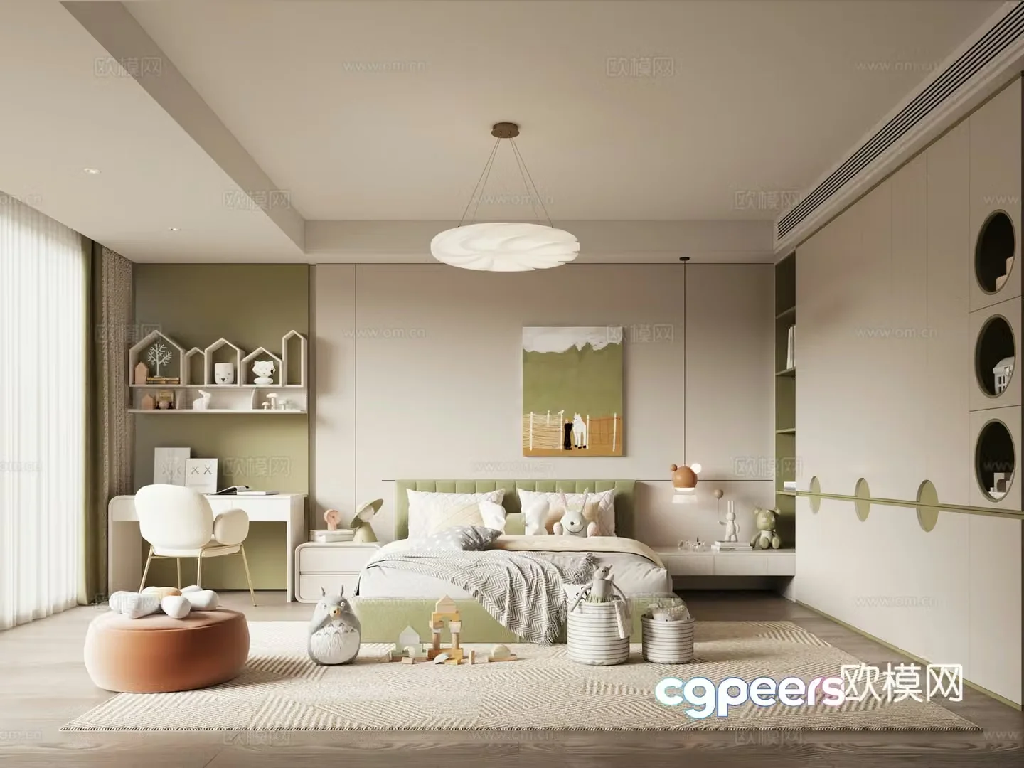 Modern children’s room 3d model