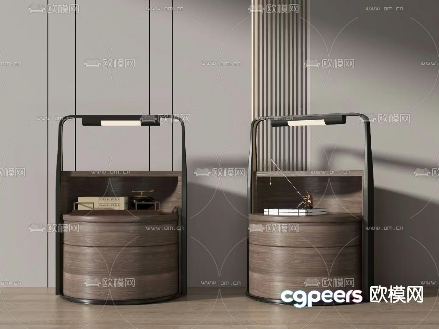 New Chinese style bedside table 3d model