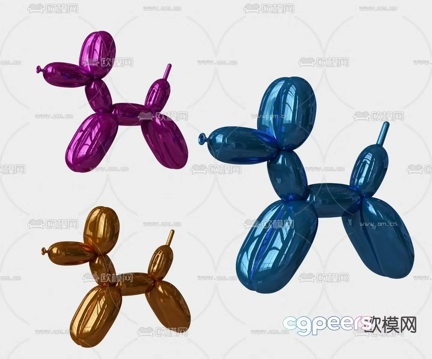 Balloon dog toy 3d model