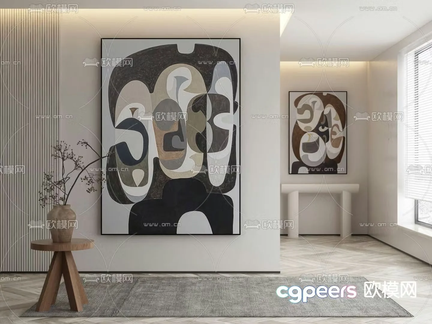 Abstract painting Art painting Decorative painting 3d model
