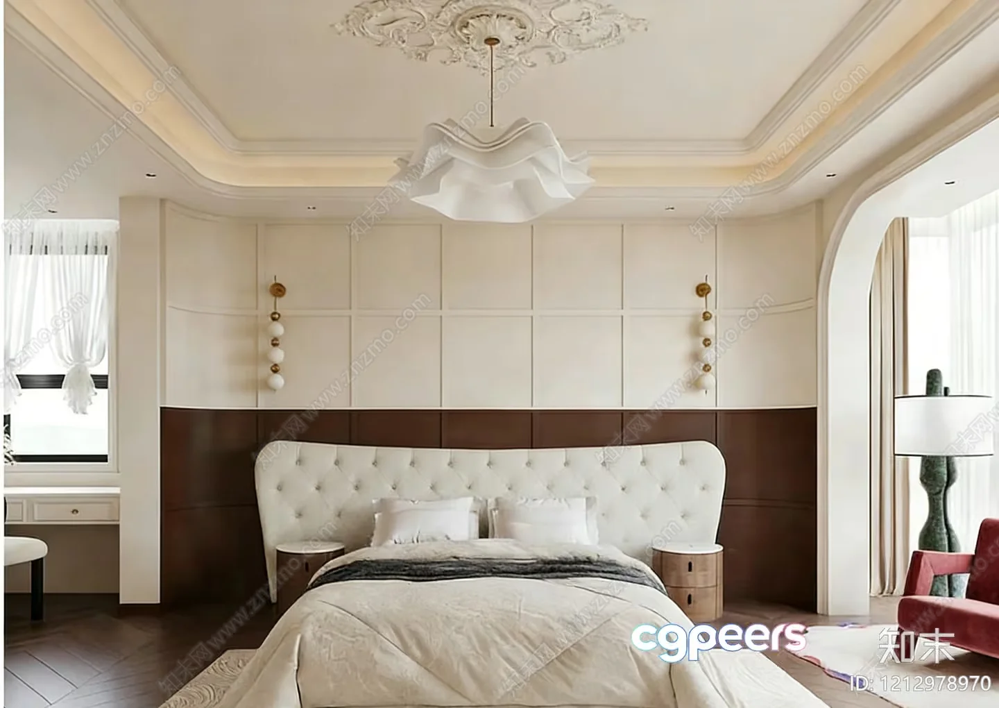 Cozy Bedroom 3D Model – 7167 – VRAY Render
