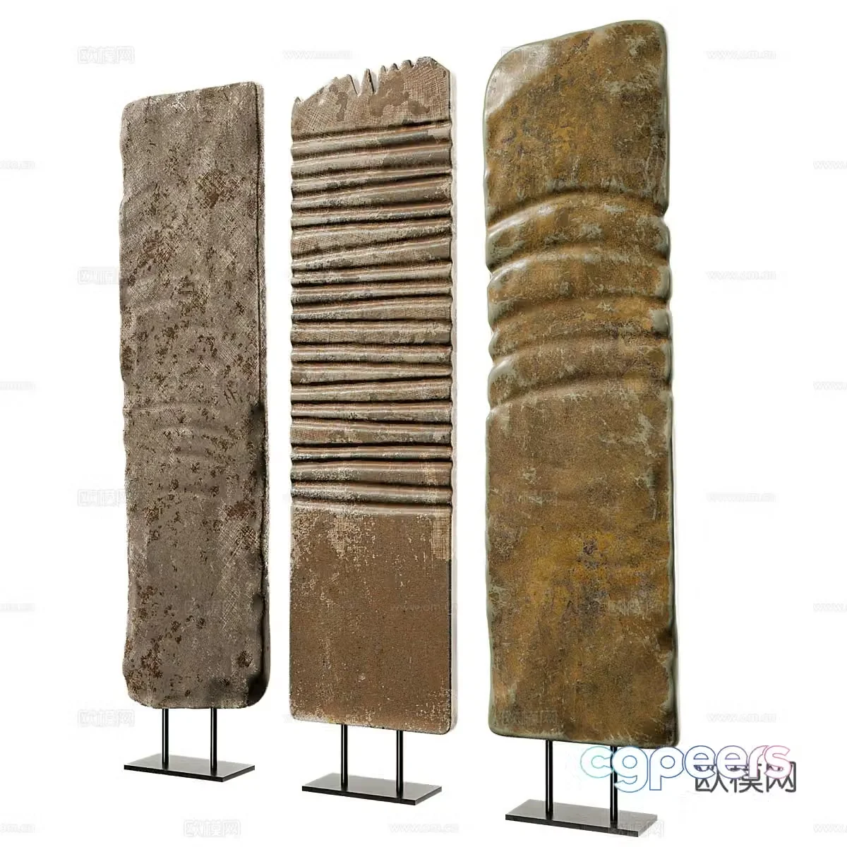 New Chinese-style sculpture abstract sculpture art ornament 3D model