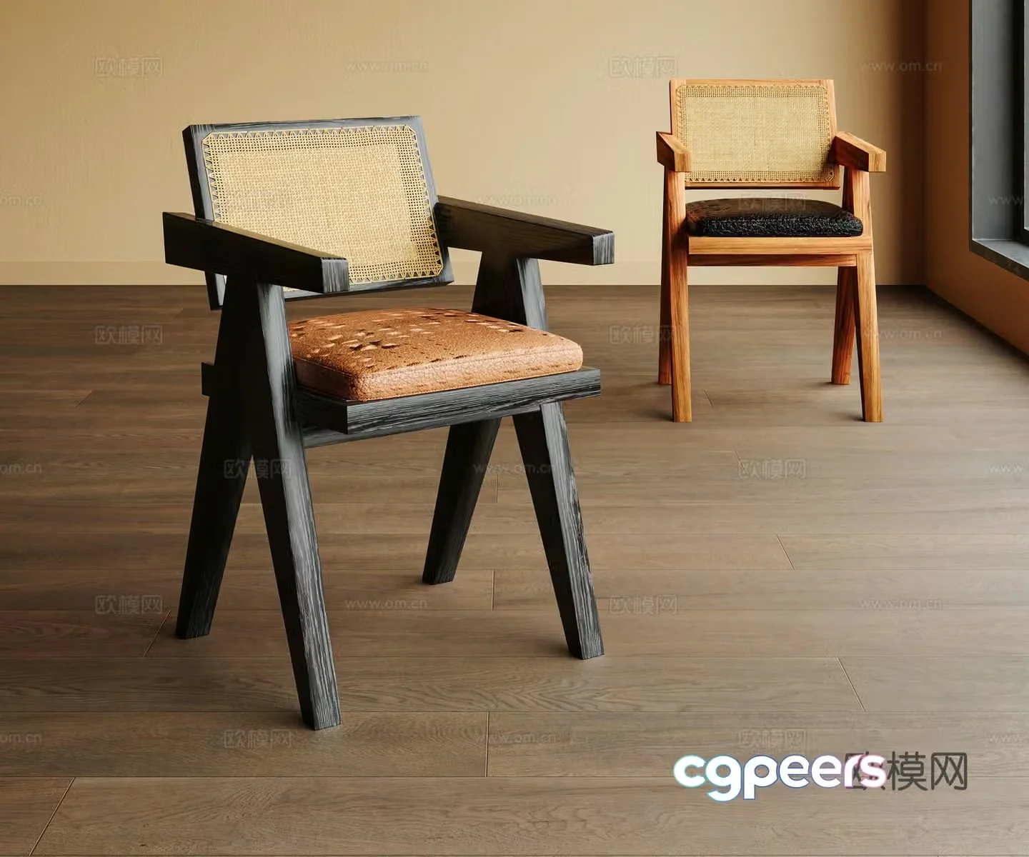 Medieval style chair leisure chair 3d model