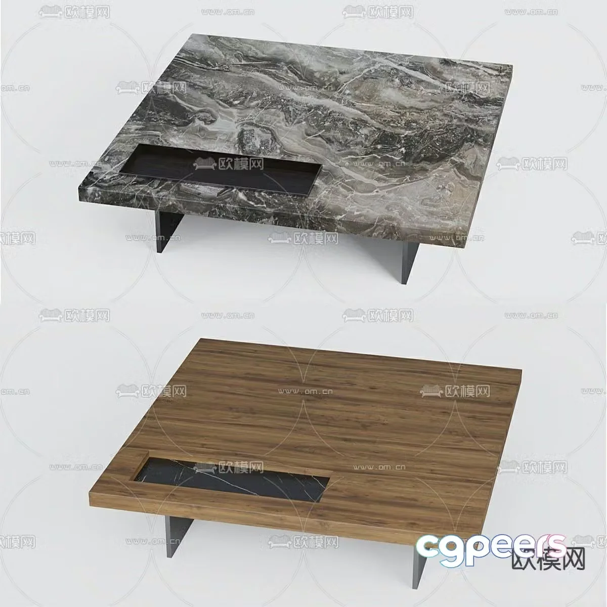 Boteco (Minotti) Square Coffee Table 3D Model
