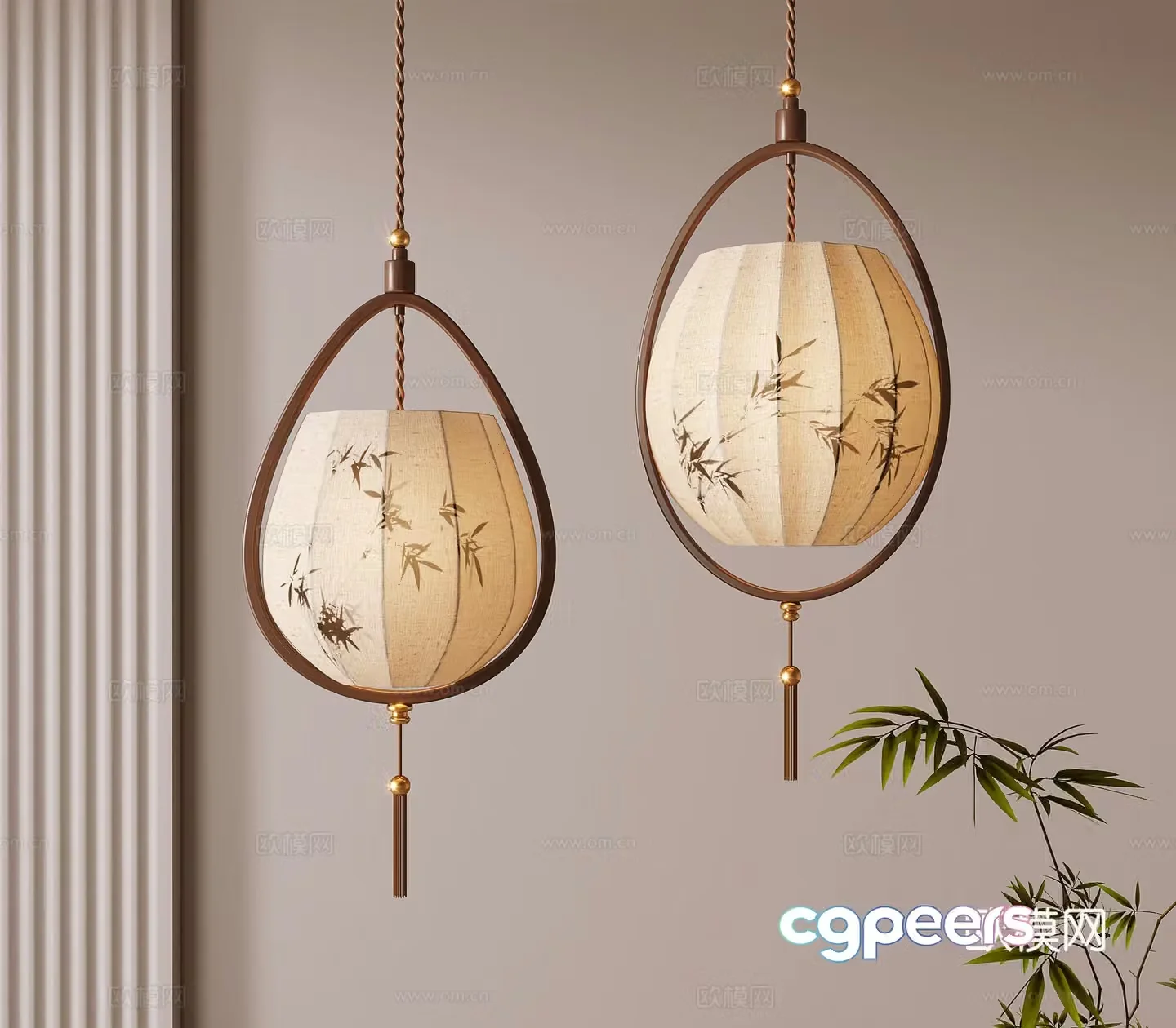 New Chinese chandelier 3D model
