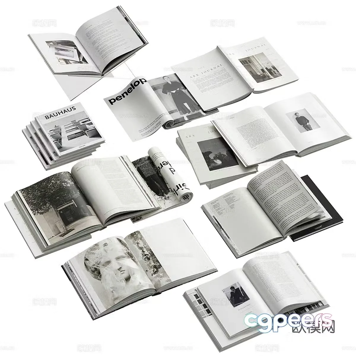 Books Magazine 3d model