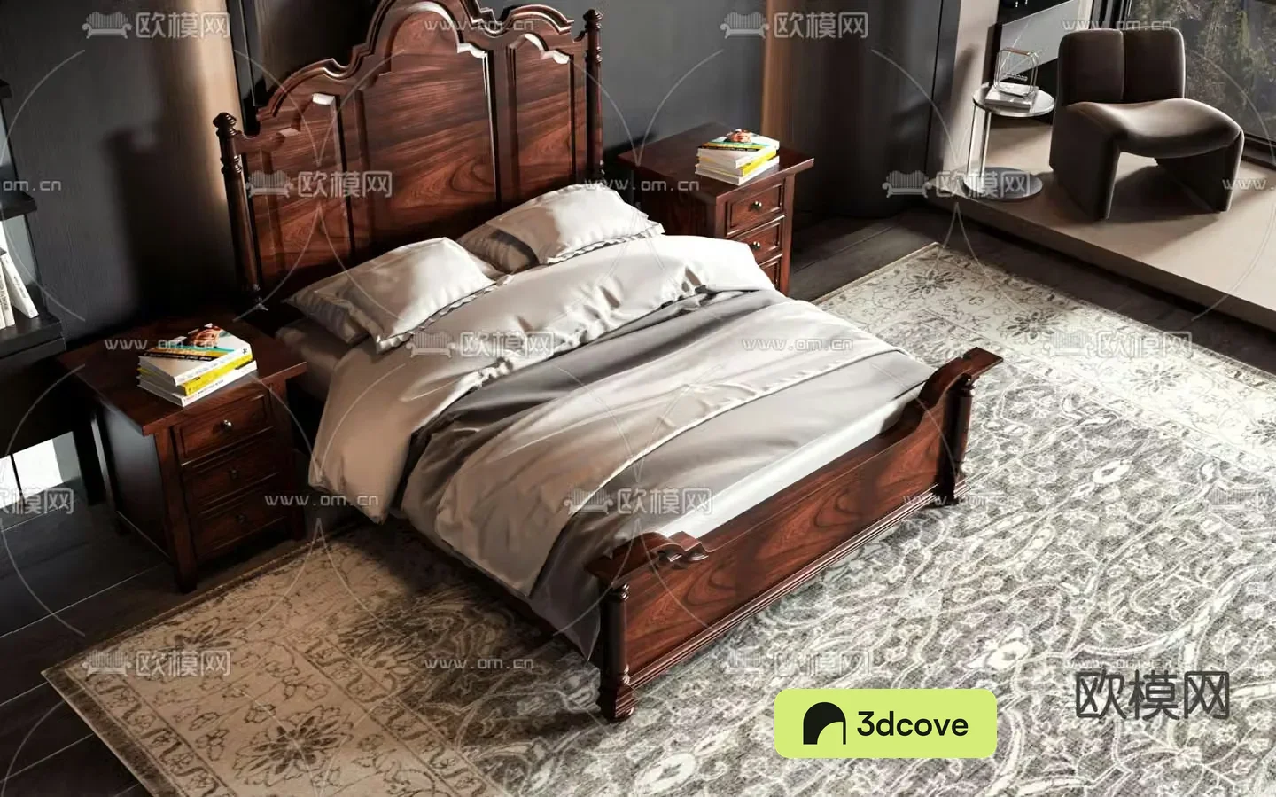 American double bed