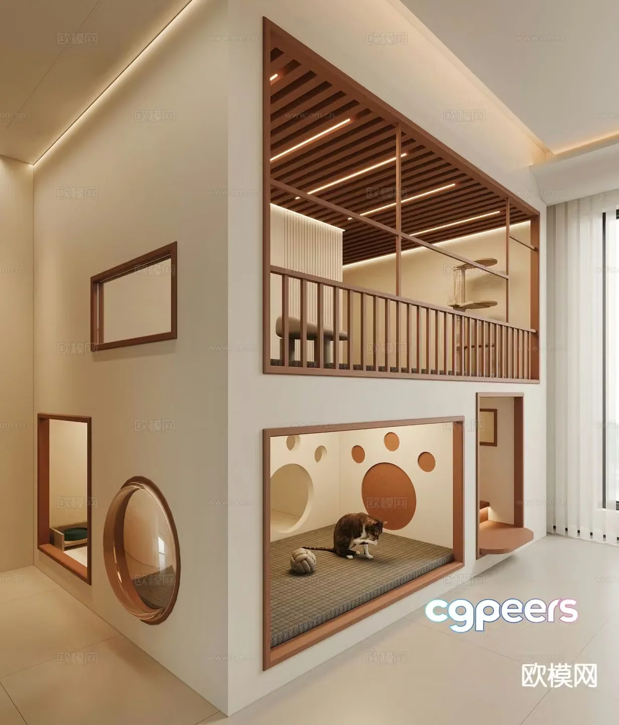 Cat House Cat Villa 3d model