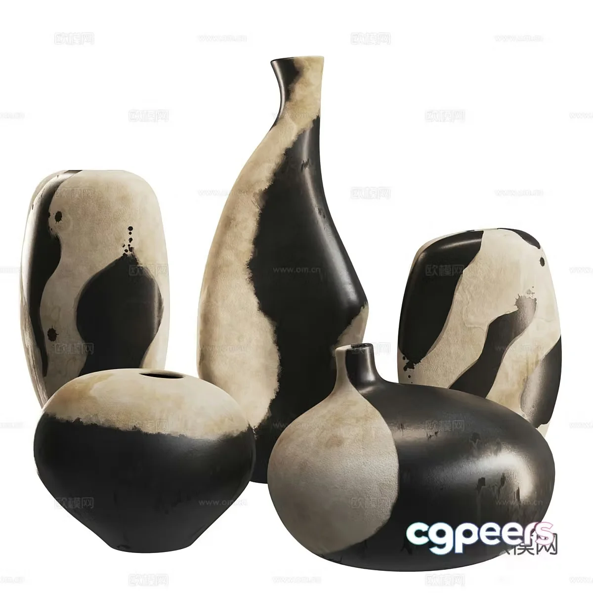 New Chinese vase Ceramic ware Ceramic jar 3D model
