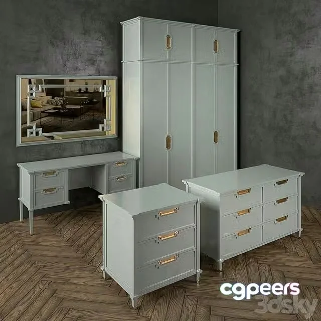 3ds Max Free – A set of furniture Anyhome