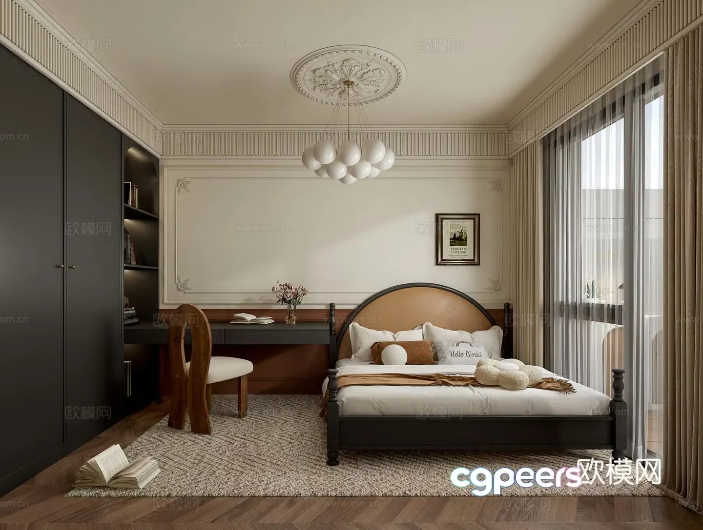 French bedroom 3d model