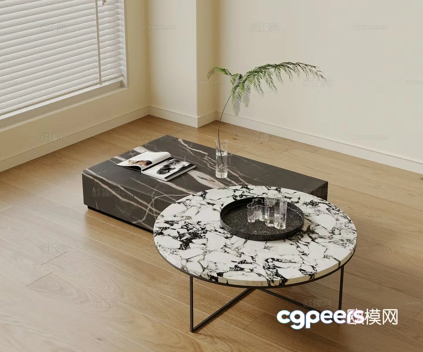 Modern mother-in-law coffee table splicing coffee table 3d model