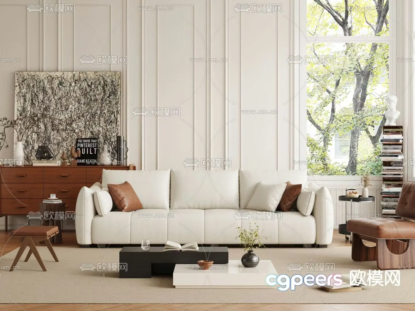 Medieval style modular sofa 3D model