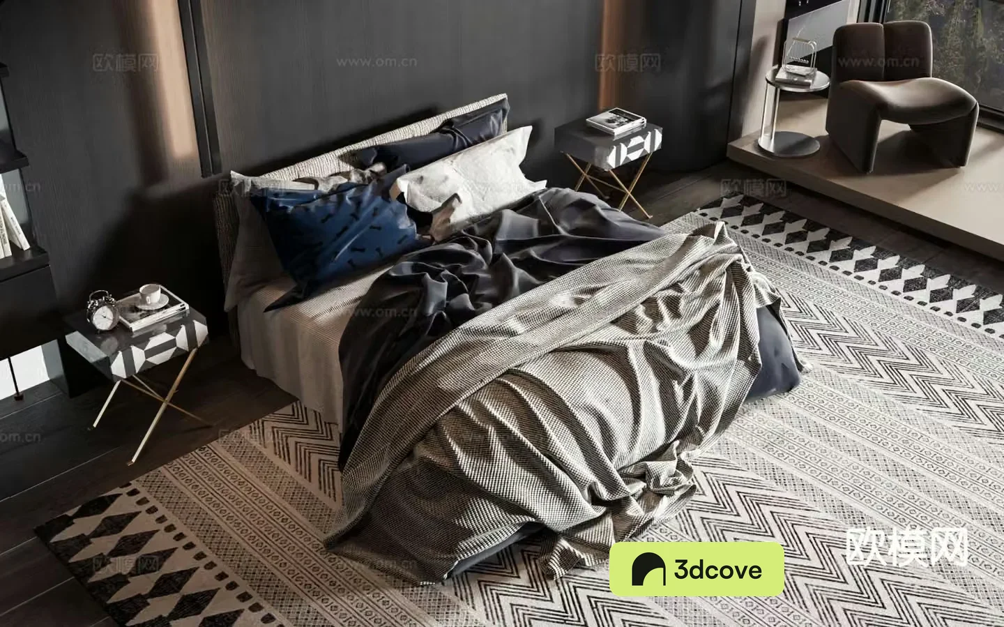 Modern double bed