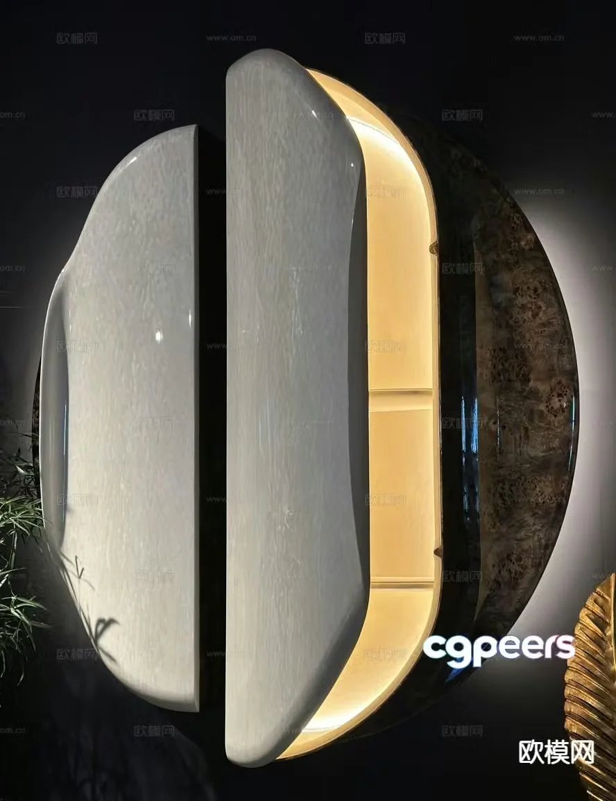 Italian style mirror mirror hanging mirror 3d model