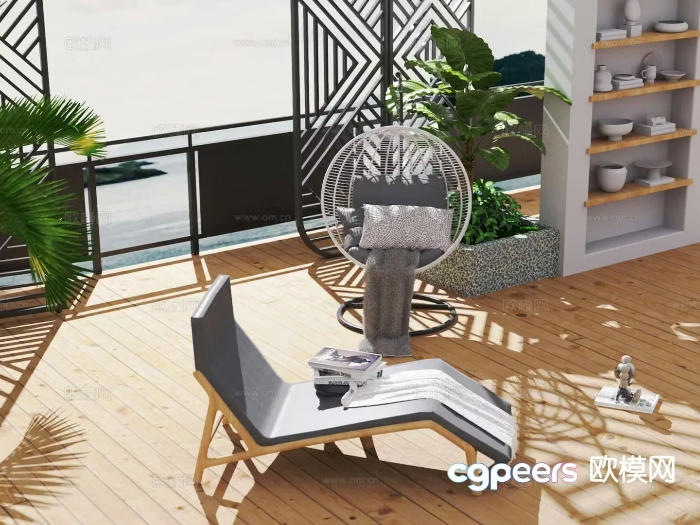 Modern lounge chair 3d model