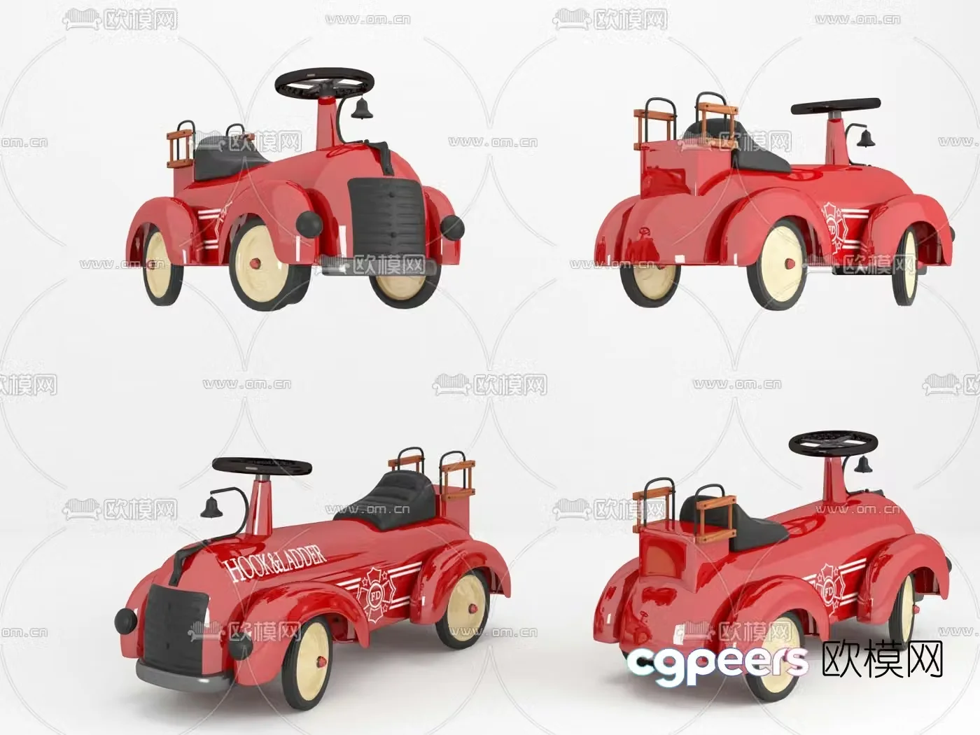 Modern children’s toy car 3d model