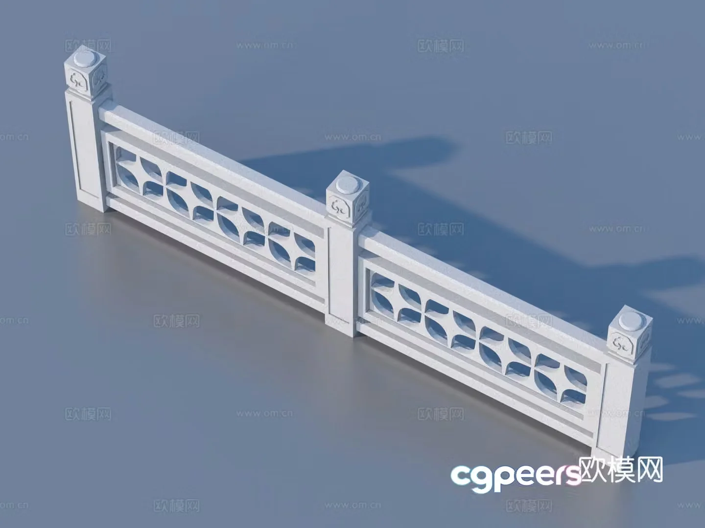 Fence Guardrail Railing 3d Model