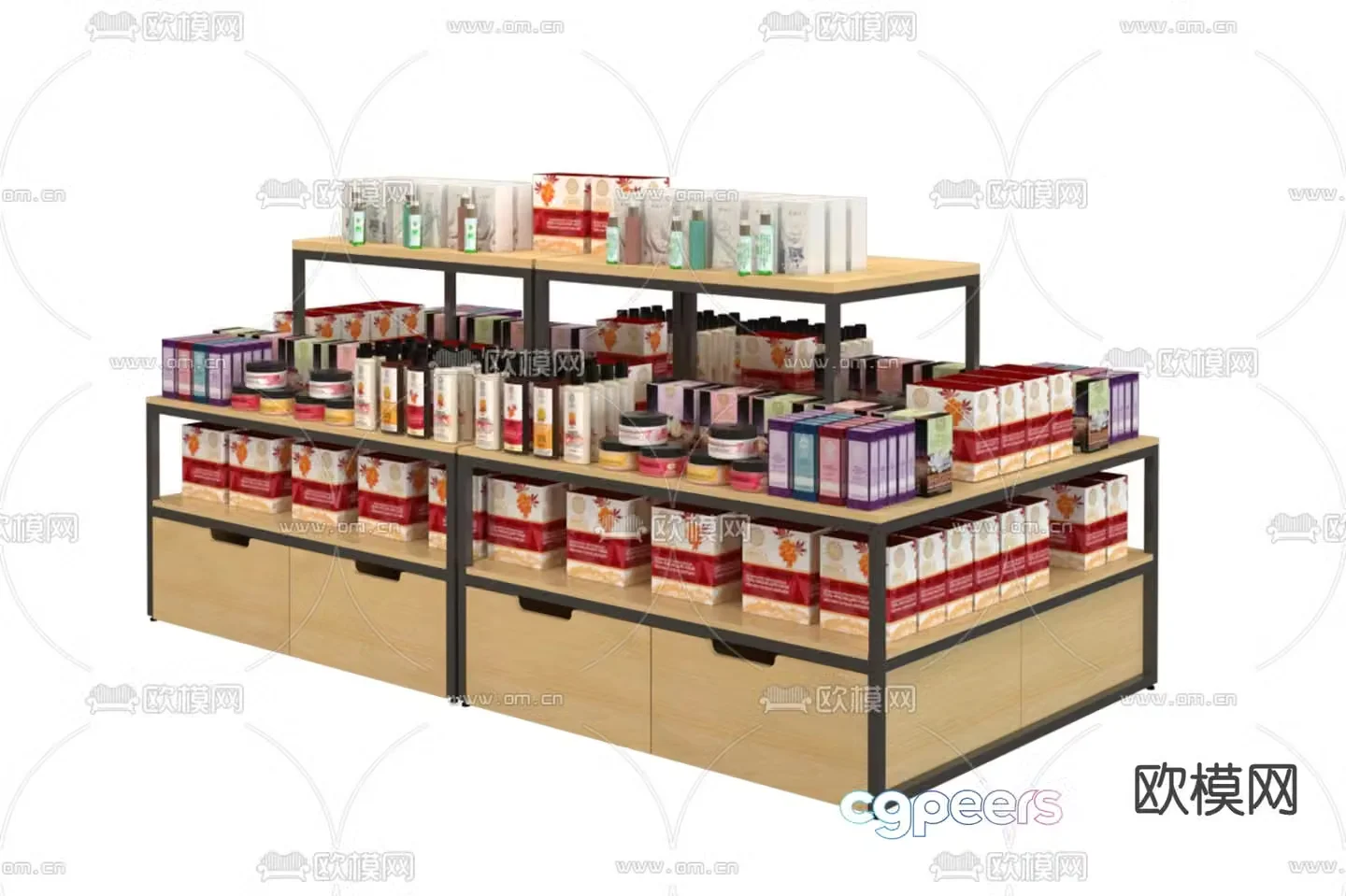 Shelf display cabinet flow table display rack 3D model