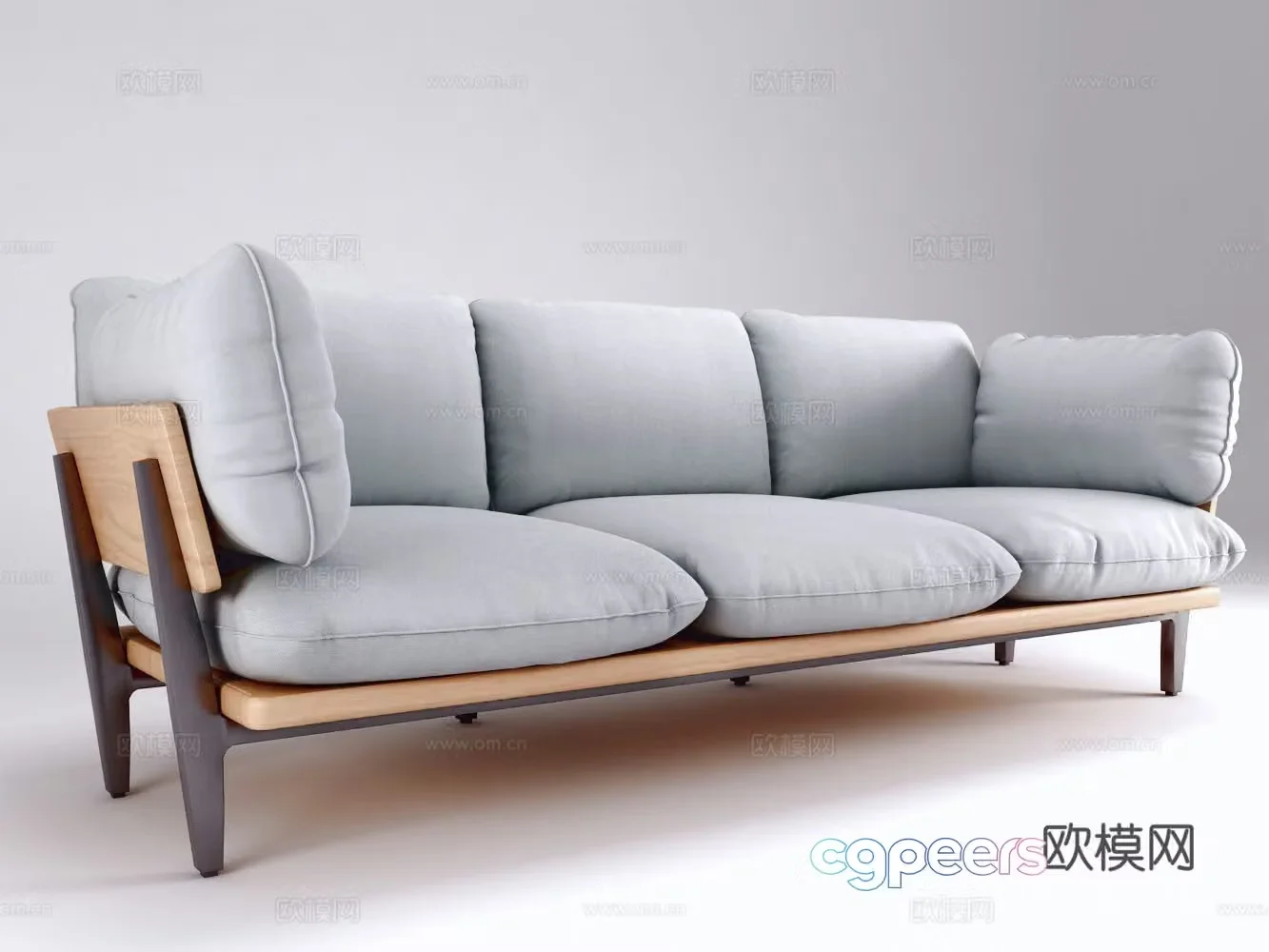 Floyd three seater sofa living room sofa 3d model