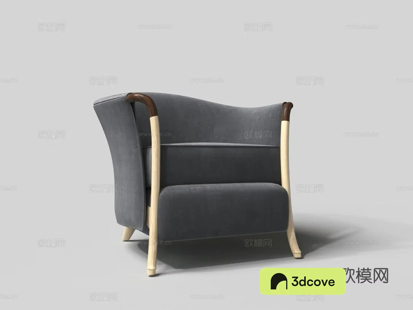 Modern simple velvet sofa single sofa