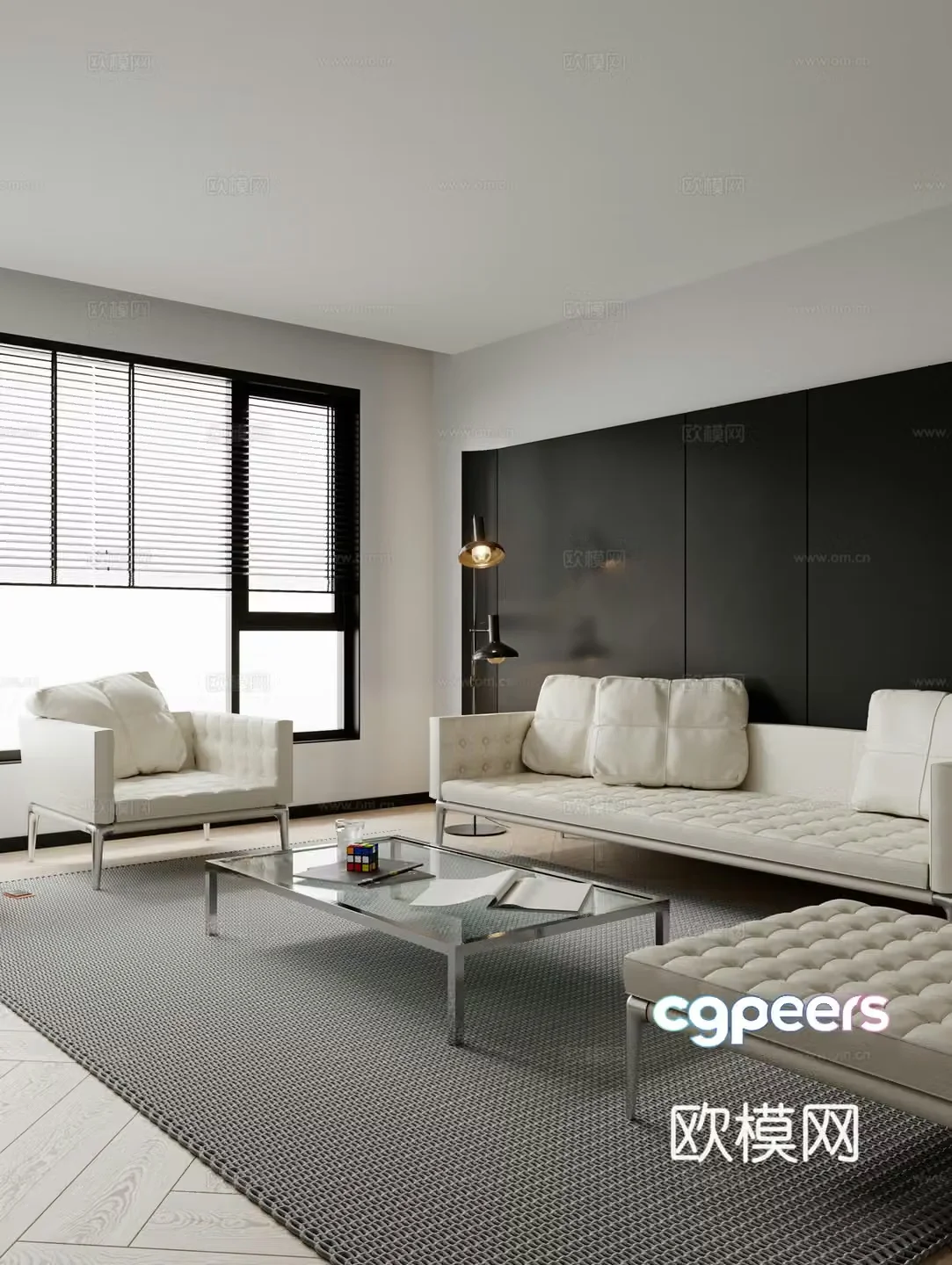 Modern living room 3d model