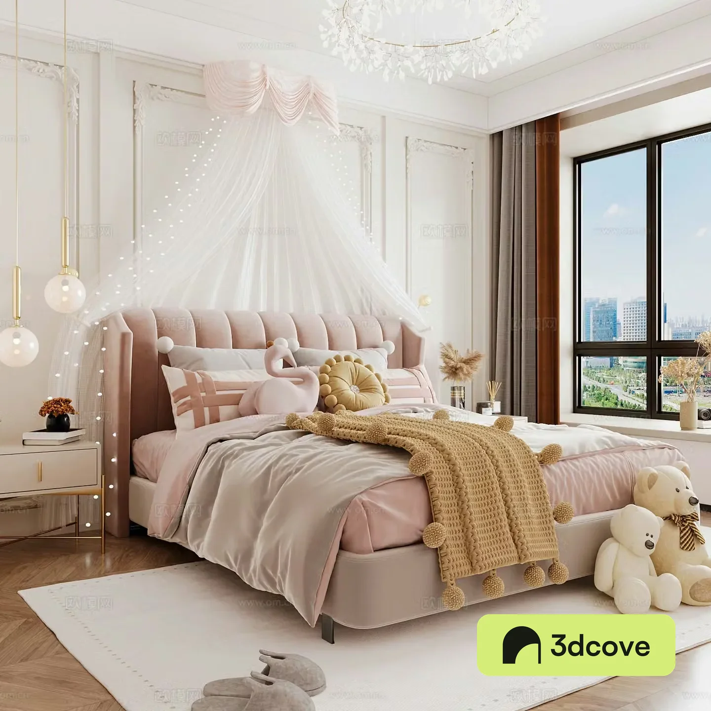Modern children’s room boy’s room girl’s room children’s bed children’s wardrobe children’s desk