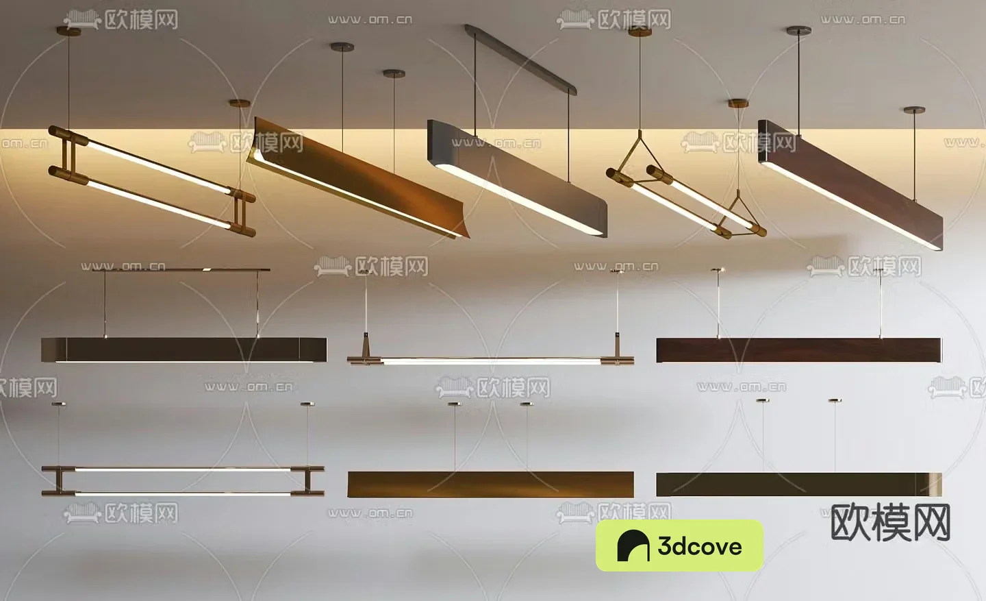 Long chandelier straight chandelier