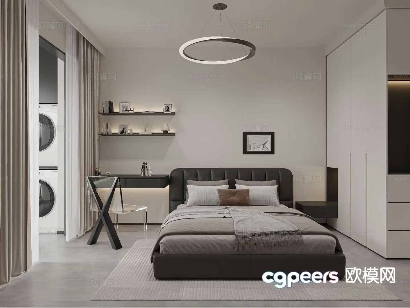 Modern bedroom second bedroom 3d model