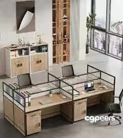 Modern Office Space 3D Model – 4831 – VRAY Render