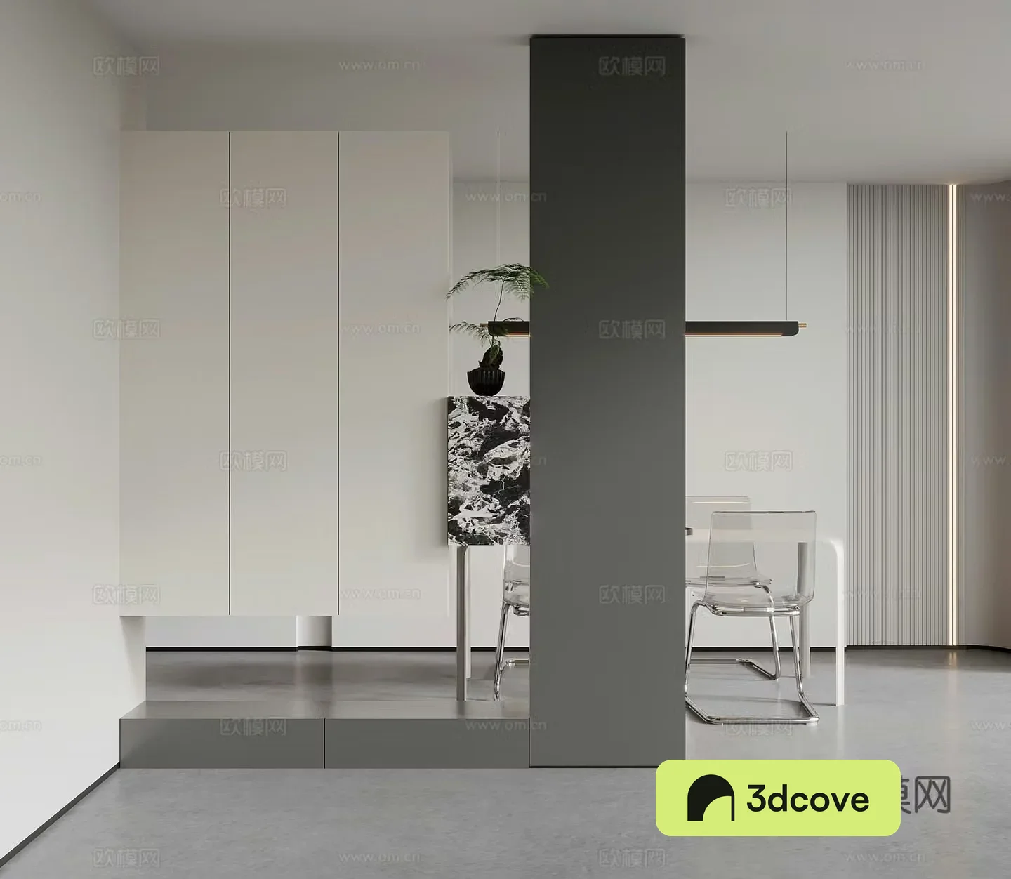 Modern simple entrance hall cabinet