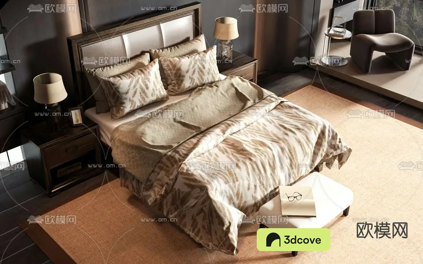 American style double bed commercial bed