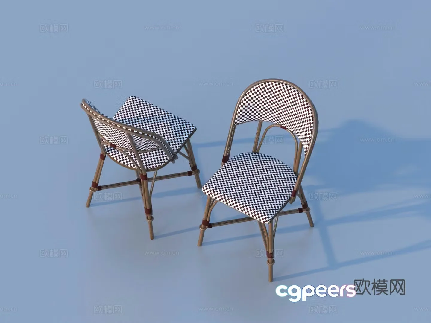 Nordic chair leisure chair 3d model