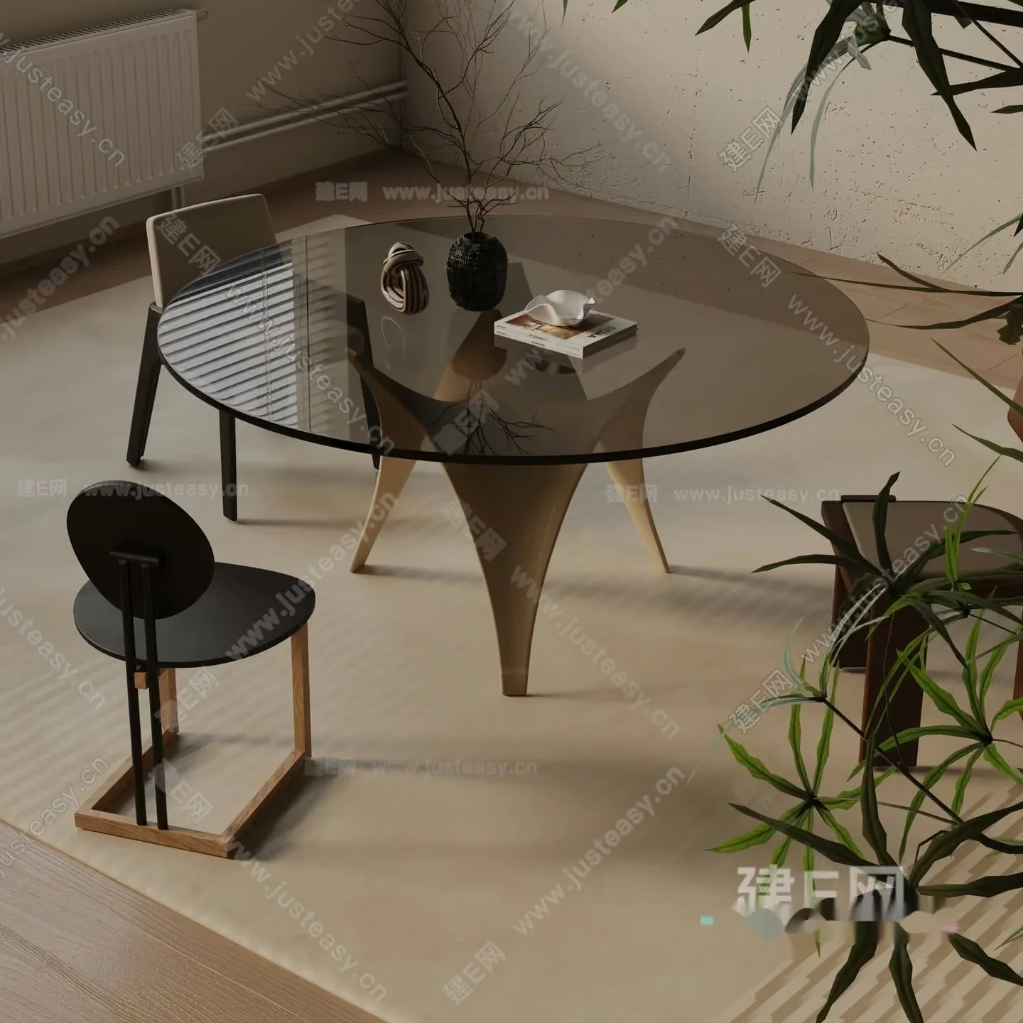 Modern Living Room 3D Model – 8027 – VRAY Render
