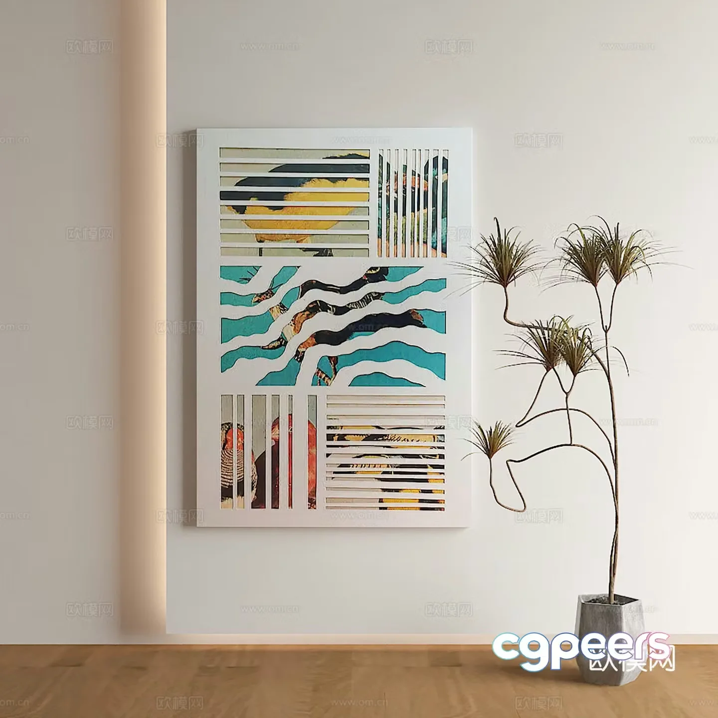 Modern decorative painting 3d model