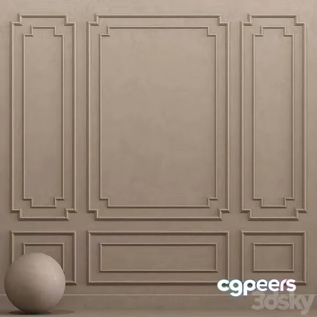 3ds Max Free – Decorative plaster with molding 21