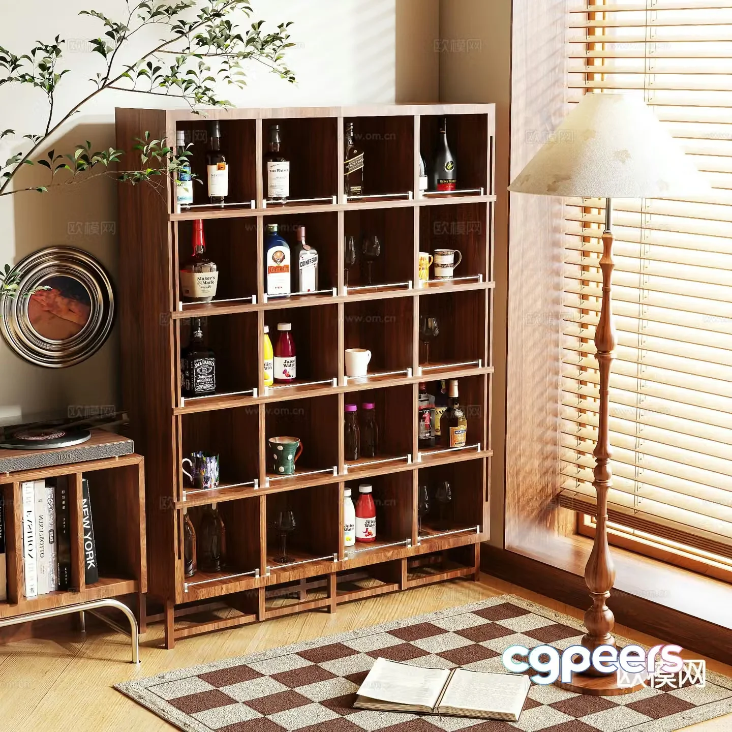 Medieval style wine cabinet 3D model