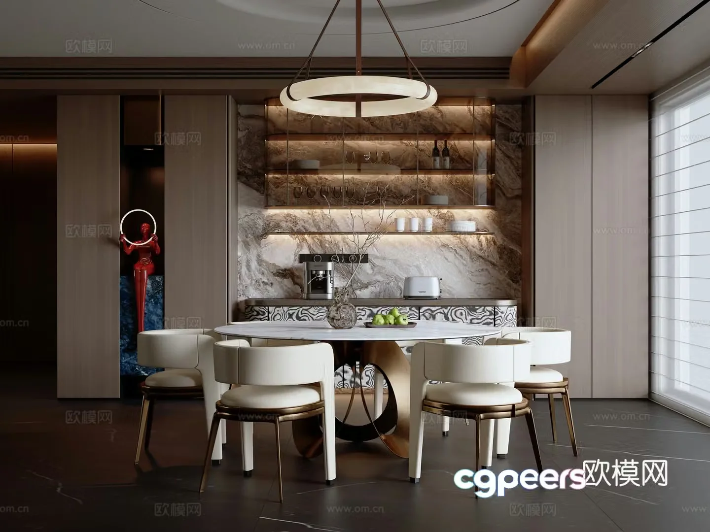 Modern Italian restaurant 3d model