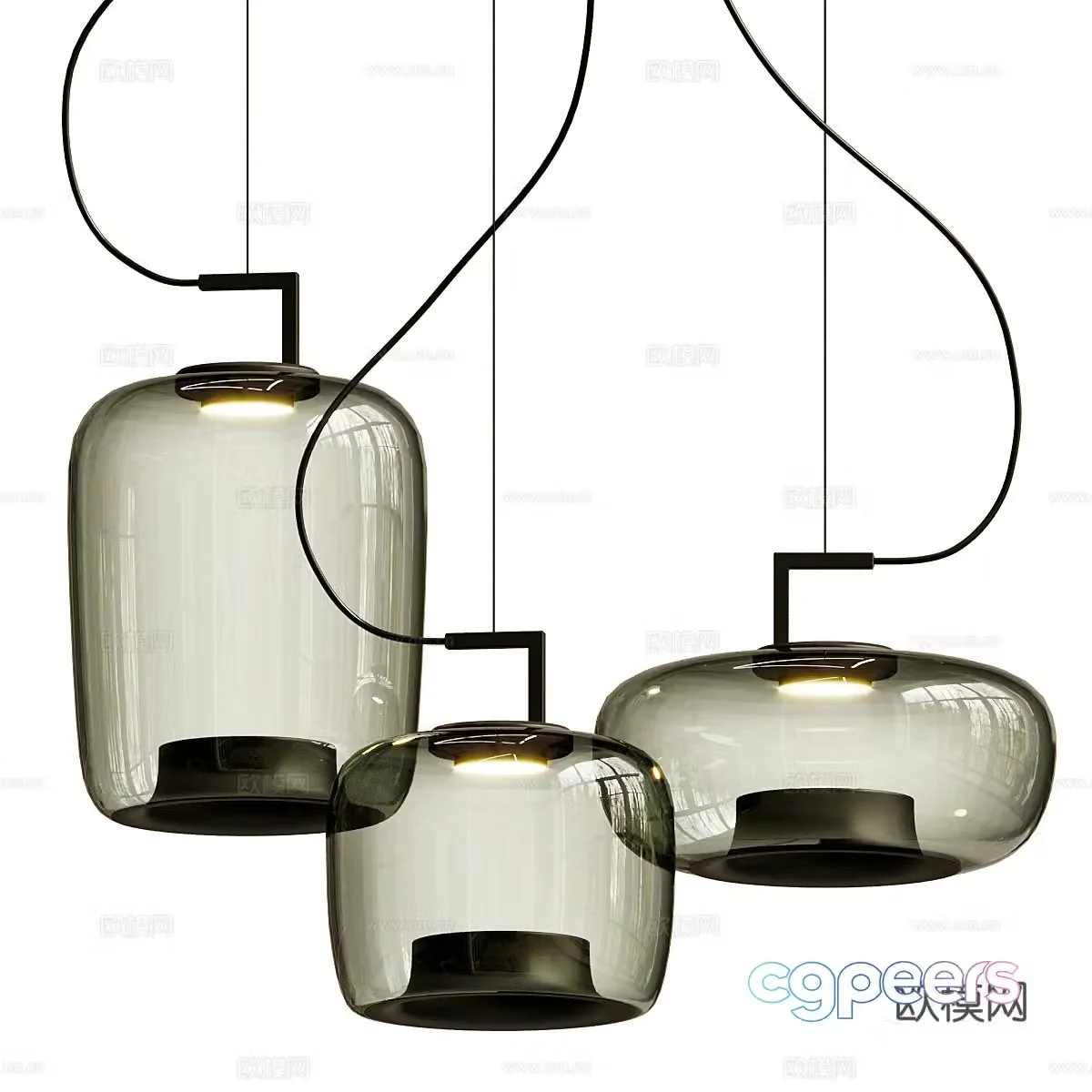 Simple chandelier Glass chandelier Bedside chandelier Restaurant chandelier Bar chandelier Chandelier Chandelier Combination 3D Model