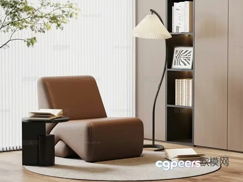 Modern Reading Nook 3D Model – 8307 – VRAY Render