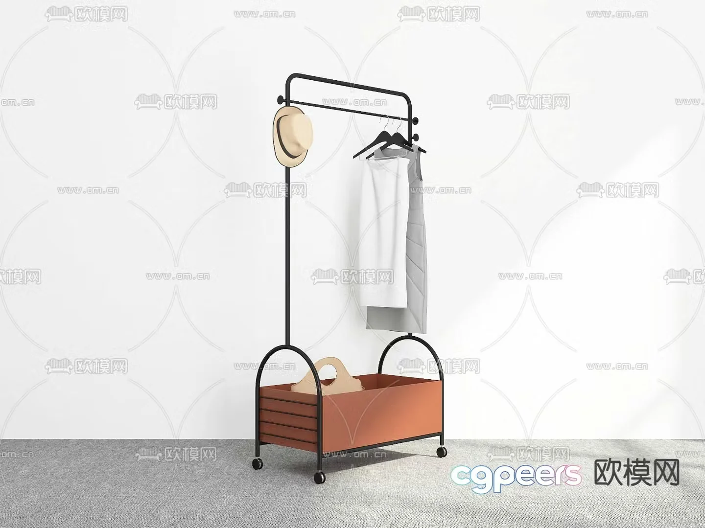 Floor-standing clothes hanger Clothes hanger 3d model