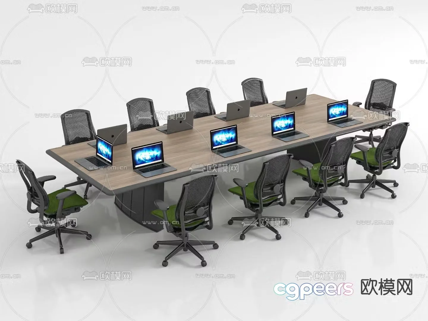 Conference tables and chairs office desks and chairs 3d model