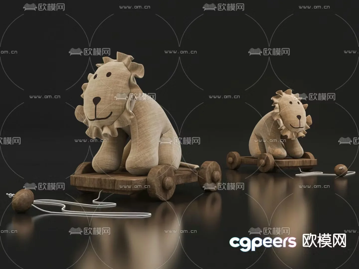 Modern lion doll toy doll 3d model