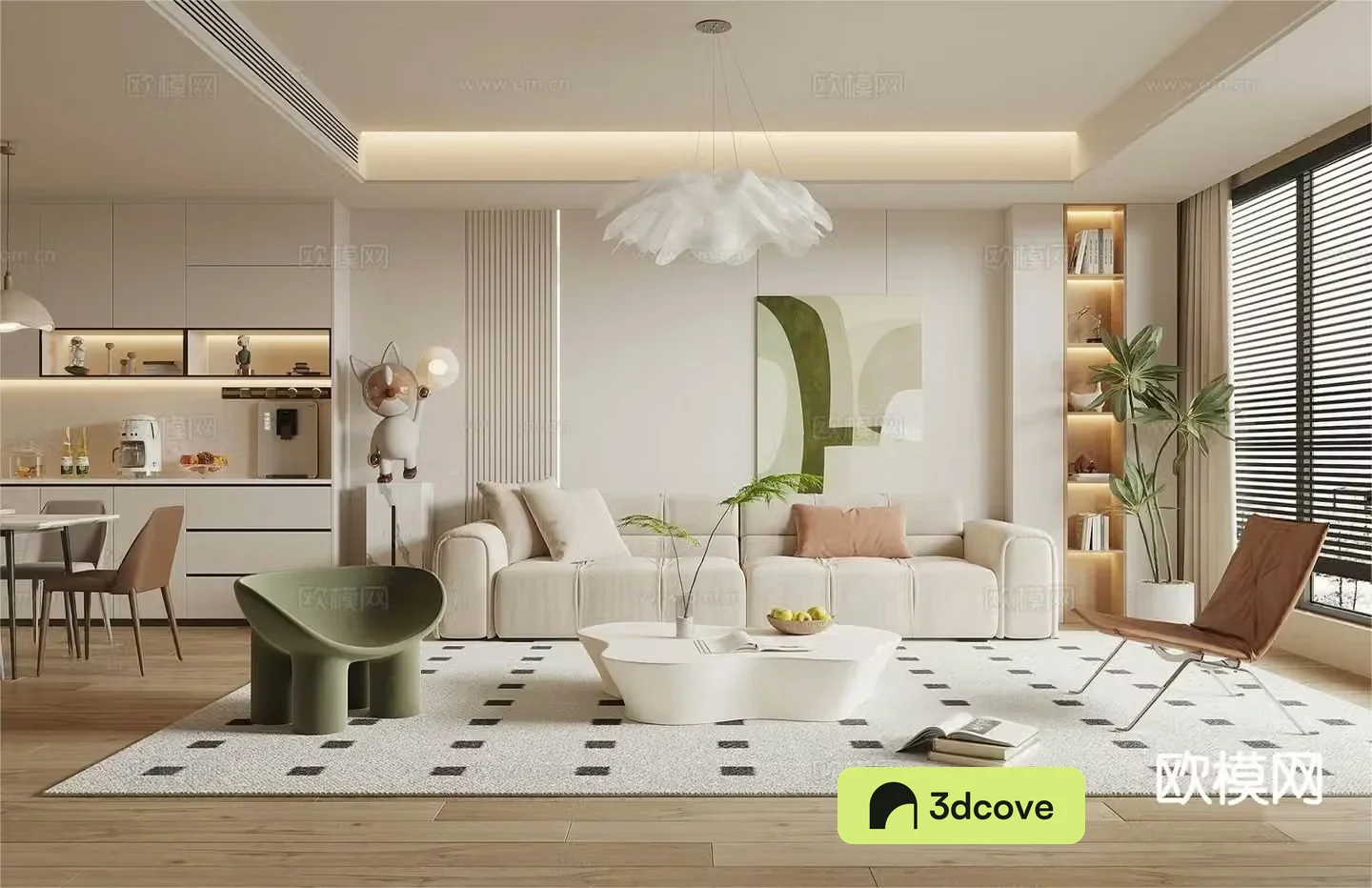 Creamy living room