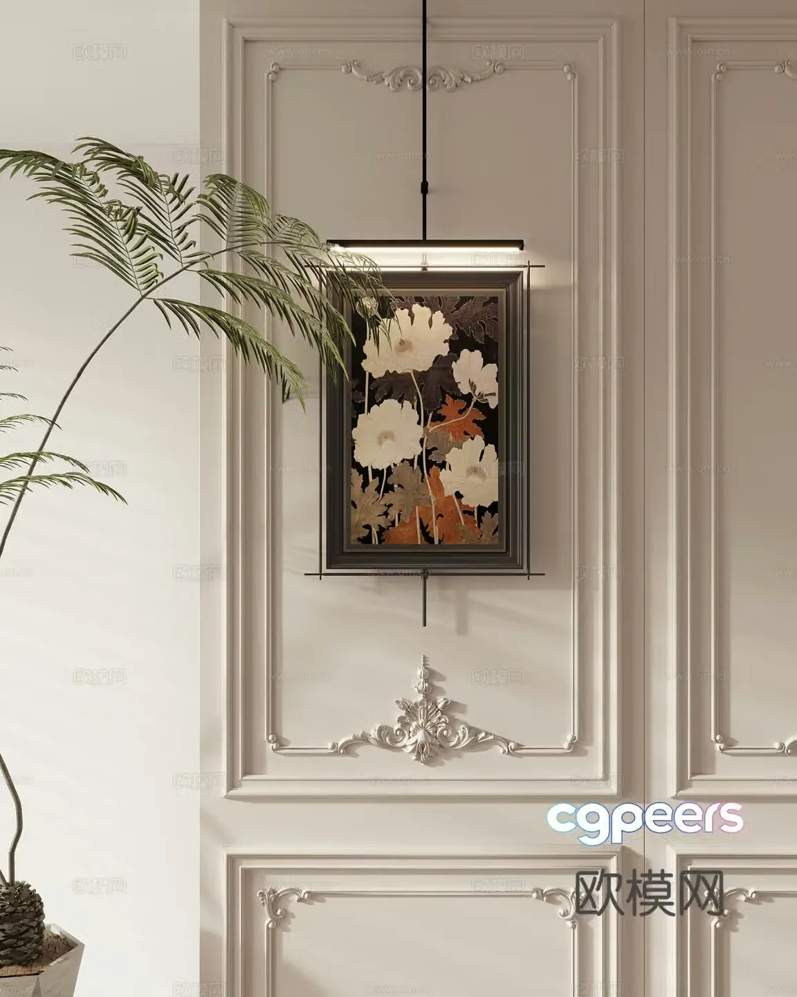 French wall decoration 3D model