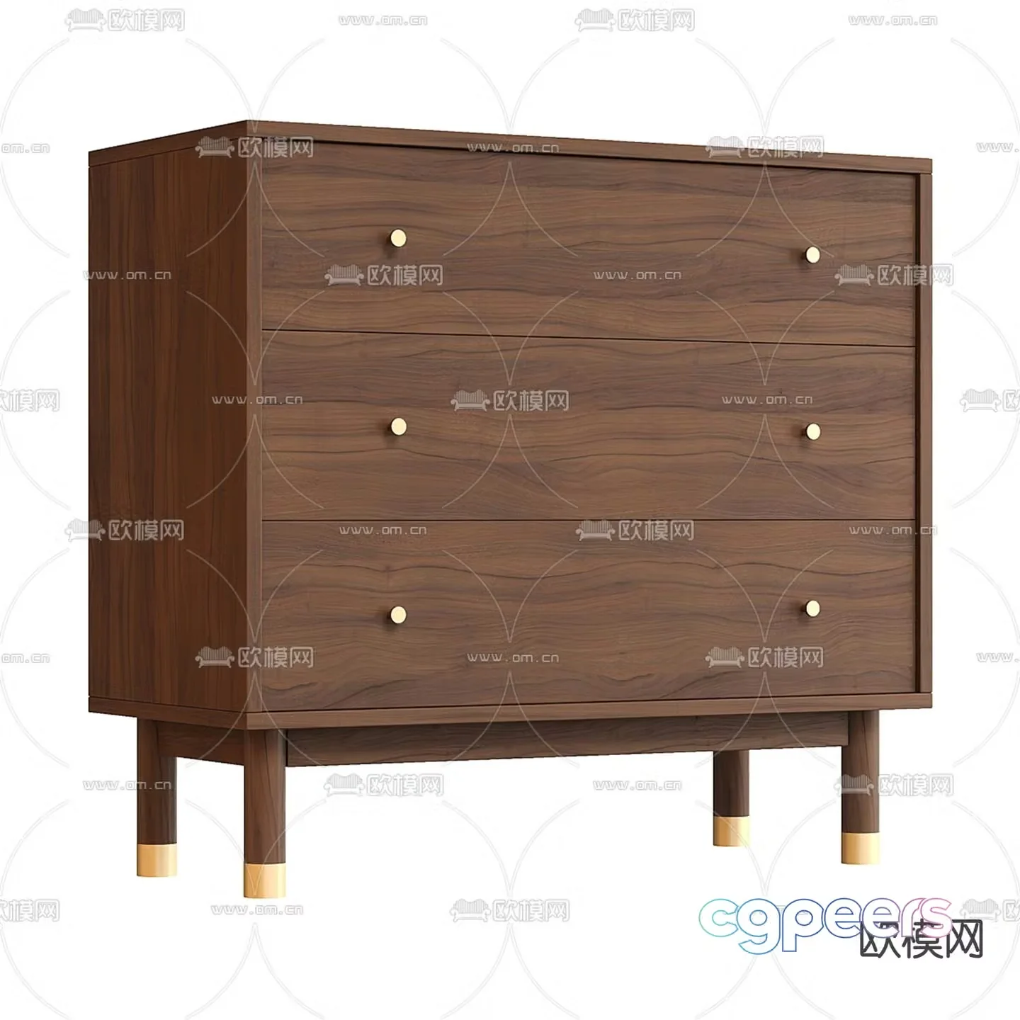 Side cabinet chest of drawers 3d model