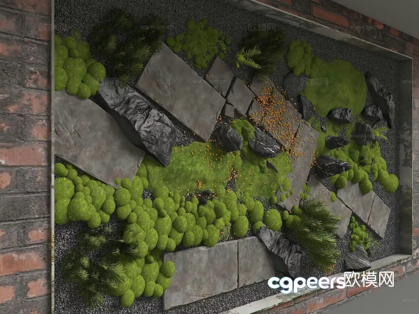 Modern background wall 3d model