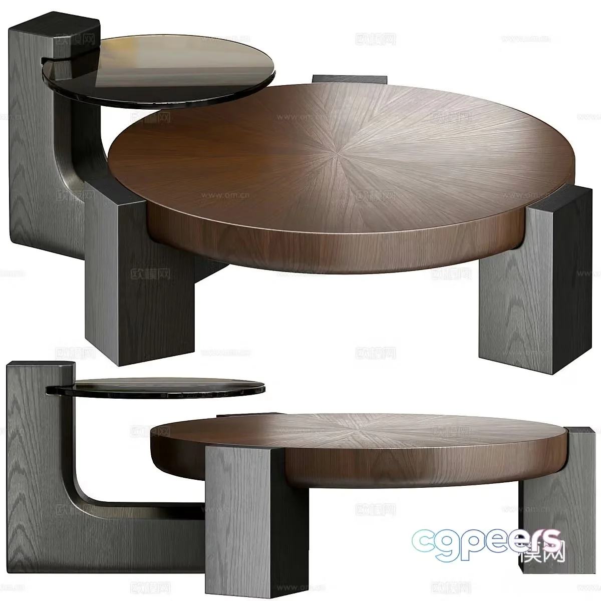 Modern medieval style coffee table 3D model