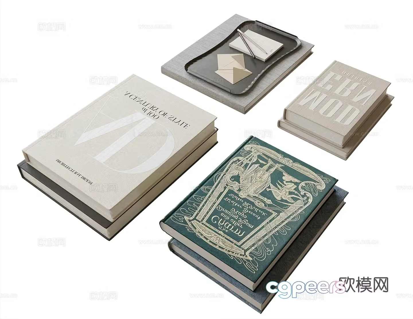 Modern books Book 3d model